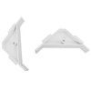 AXLIZER 12PCS 90 Degree Cabinet Triangle Bracket Plastic White Corner