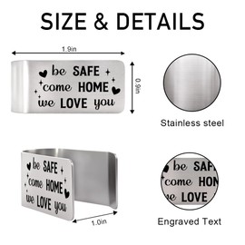 LAGZDFC Be Safe Come Home We Love You Car Visor Clip, Driving Safe Gifts for Family Drivers, New Driver Gifts, Car Automotive Visor Accessories, Firefighter Present, Graduation Present for Son