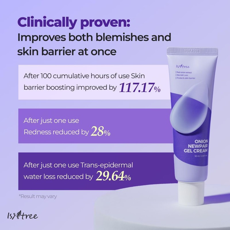 IsNtree Onion Newpair Gel Cream skin soothing,hydration,care acne spots and