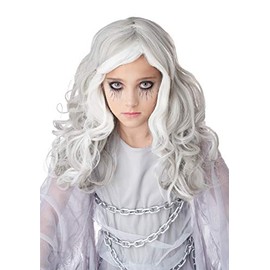 Glow in The Dark Ghost Wig for Kids Standard White