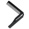 3Pcs Portable Folding Comb Black Pocket Beard Comb Convenient Travel