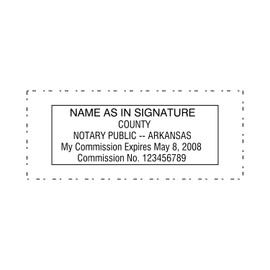 Pre Ink Notary Stamp - Arkansas