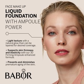 BABOR MAKE UP 3D Firming Serum Foundation, Lightweight Foundation with Serum, Liquid, Anti-Ageing Against Wrinkles & Lines, Available in 5 Colours, 30 ml