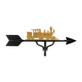 Montague Metal Products 32-Inch Deluxe Weathervane with Gold Train Ornament