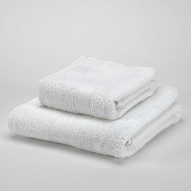 BONCASA - Hand Towel Set - 100% Combed Cotton (Not Regenerated) - Quality Ring Spun - Soft Touch - 450 g/m² (White, Set of 2)