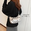 Lapimou Hobo Bag, Shoulder Bag, Long, Ribbon, Women's Handbag, Silver