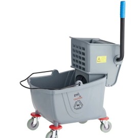 Lavex Janitorial 35 QT Combo Janitor Mop Bucket and Side Press Wringer 7 Color Choices - Grey, 12-3/4 in, 18-1/4 in