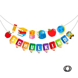 Gleemix First Day of School Pencil Banner, School Child Garland, School Decoration for Boys and Girls