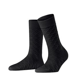 FALKE Women's Colossal Nest Boot Socks, Black (Black 3000), 8-10.5