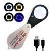 Rechargeable 30x Jewelers loupe with Light and Four Types of