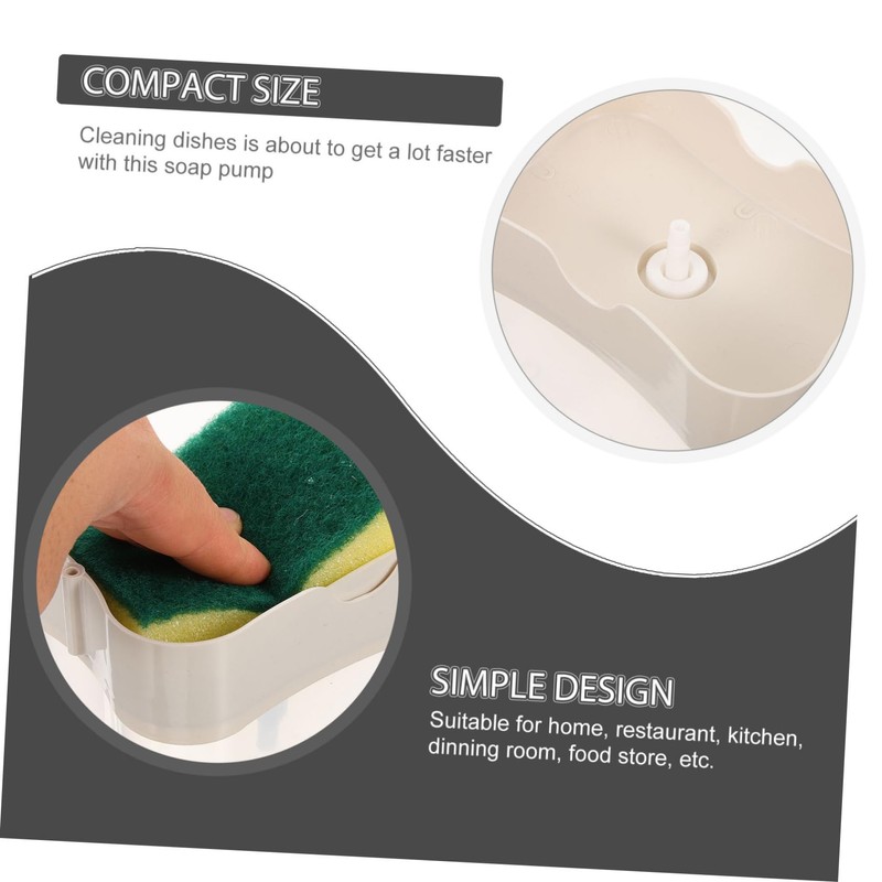 iplusmile 1Set Manual Press Soap Dispenser with Sponge Tray Versatile