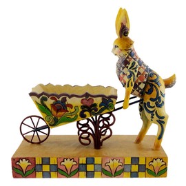 Jim Shore Heartwood Creek Bunny/Wheelbarrow