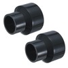M METERXITY 2-Pack UPVC Reducer Pipe Fitting, DN65x40 Reducing Coupling