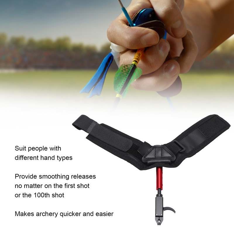 Compound Bow Release Wristband Adjustable 360° Rotation Archery Release Aids