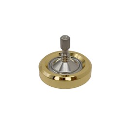 EDC CNC Turned and Machined Precision Spinning Top Toy, Titanium Core and Brass Outer Ring for Increased Inertia, 12+ Minute Spin Time, for Desktop Play, Meditation, and Stress Relief