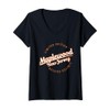 Womens Retro Athletic Maplewood NJ Apparel V-Neck T-Shirt