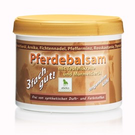 abeko Horse Balm with Devil's Claw and Marmot Oil High Dose - Triple Good 500 ml, with Rosemary, Horse Chestnut, Camphor, for Muscles and Joints (500 ml), Cooling