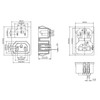 IEC Connector C13 + C14 Socket, Snap-In, 3-Pin 220-250V/10A Audio