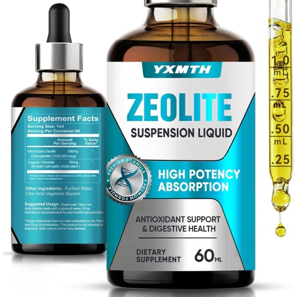 YXMTH Zeolite Detox Drops for Kids and Adults, Natural Liquid