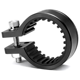 Koei Kasei Anti-Vibration Resin Pipe Clamp 8mm Fixed Fitting Pole Stay Clamping with Rubber Small DIY Black KFBS21B-8105