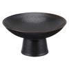 PRETYZOOM Black Ceramic Fruit Bowl, 4.9'' Round Pedestal Bowl Food