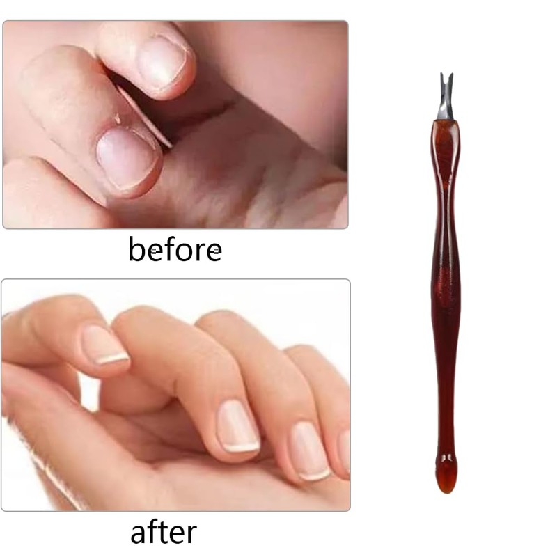 Cuticle Fork, 3 Pieces Cuticle Trimmer, Cuticle Pusher, Stainless Steel