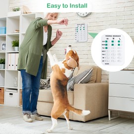 Dog Feeding Reminder Magnetic 3 Times A Day, Catcan Firmly Mount Pet Feeding Reminder for Avoid Overfeeding, Cat Feeding Reminder Chart Track with Magnets Titles and Double-Sided Adhesive