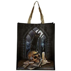 Puckator Lisa Parker Spirits of Salem Cat Reusable Shopping Bag - Shoulder Bags - Handbags for Women - Canvas Tote Bags for Women - Hand Bag - Large Ladies Bags - Aesthetic Stuff - Big Foldaway Bag