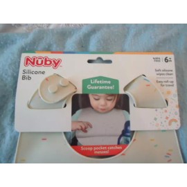 Nûby Nuby Silicone Bib Solid White Multi Color Sprinkles Scoop Pocket BPA Free 6+ mos