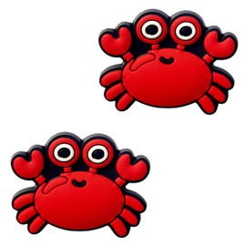 TCHARIRY Crab Shoe Charms - Cute Animal Decoration Charms Gift for Boys Kids Teens and Adults - Set of 2- Mother’s Day