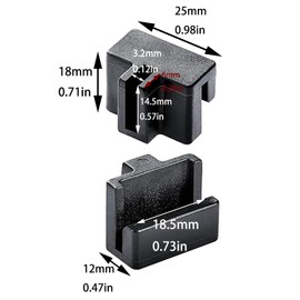 Bxian 22PCS Black Hanging Storage File Cabinet Plastic Rail Clips 25x18mm Wooden Drawer Rail Clamp Multifunctional Bathroom Shelf Folder