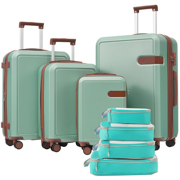 TREATLIFE HOME Lightweight 4 Piece Luggage Set with Compression Packing