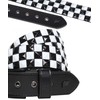 Lowlife Triple S Studded Leather Belt in Black and White