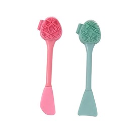 Beavorty Handheld Facial Cleansing Brush Multi-purpose Face Mask Brush for Gentle Exfoliation