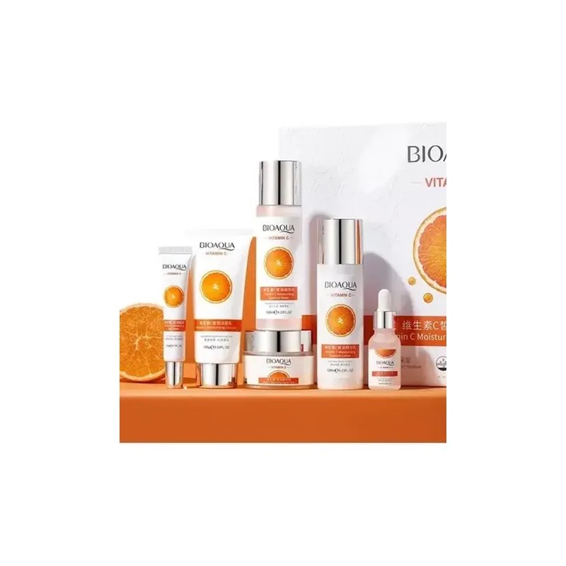Kit Vitamina C Bioaqua Facial Aclarante Hidratante 6 Piezas