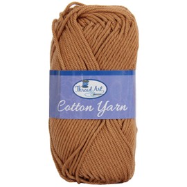 Threadart 100% Pure Cotton Crochet Yarn | Beige | 50 gram Skeins | Worsted Medium #4 Yarn | 85 yds per Skein - 30 Colors Available