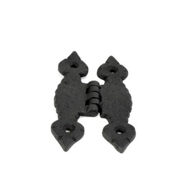 Renovators Supply Manufacturing Black H Cabinet Hinges 4 Inches Cast Iron Kitchen Cabinet Hinge Spear Tip with Hardware