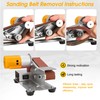Mornajina Mini Belt Sander for Knife Making, 15 Degree Electric