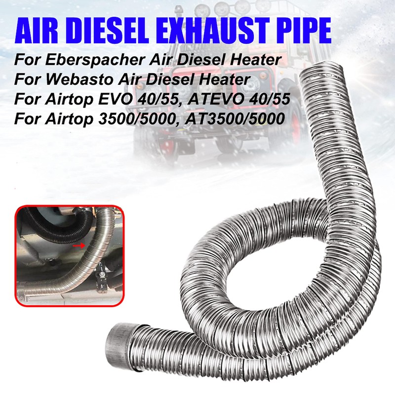 1Pack Inner Diameter 24mm Dual-layer Heater Exhaust Pipe Air Diesel