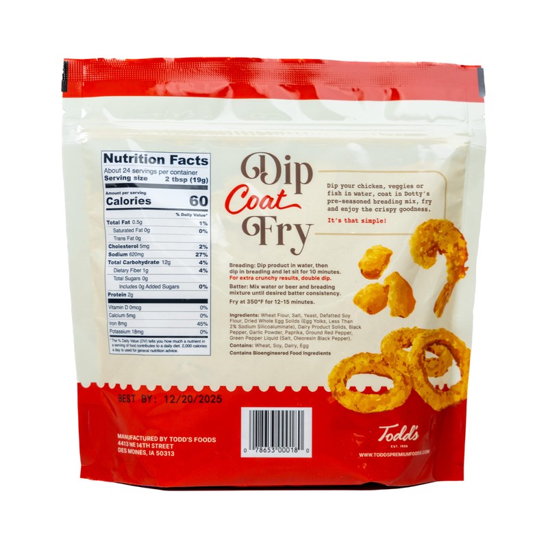 Dotty's One Step Seasoned Breading Mix (1 Lb Bag)