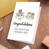 Funny Cat Wedding Card for Newlywed Couple, Just Married Pun