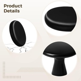 8 PCS Hot Stones, Hot Stone Massage Kit, Massage Accessories for Home, Includes 6 Hot Rocks and 2 Mushroom Shape Massagers, Black Polished Bian Stone for Deep Muscle Relaxation