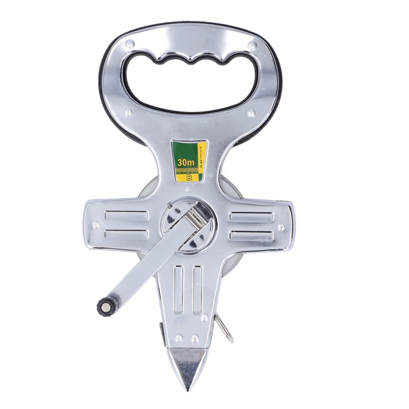 30m Portable Stainless Steel Frame Ruler Thick Durable Hand Operated