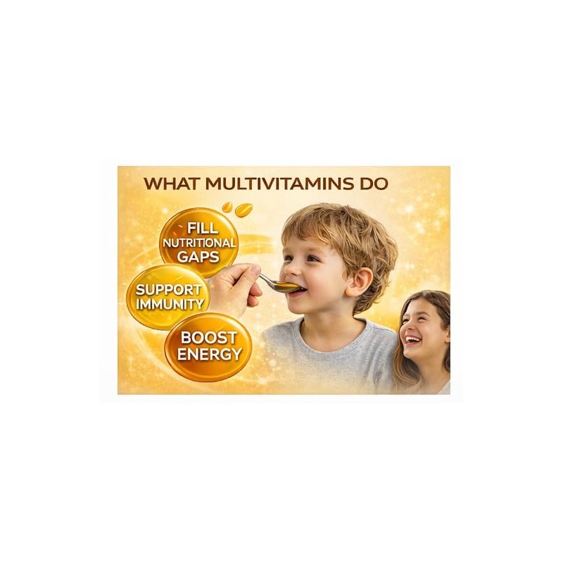 Multivitamin Syrup 150ml Sugar Free Orange Flavour Daily Vitamin Supplement