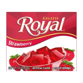 Royal Gelatin Variety Pack of 12 | 3 Box Each - Strawberry, Orange, Lime, and Cherry - Keto Snacks