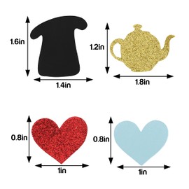 Alice In Wonderland Confetti - Alice In Onederland 1st Birthday Girl, Alice In Wonderland Decorations, Tea Time Themed Baby Shower, Fun Table Throw Decorations, Princess Teacup Party Favor