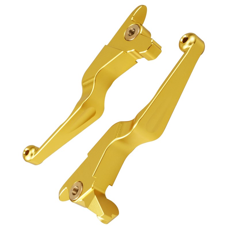 NICECNC Gold Hand Levers Brake Clutch Rod Compatible with Harley