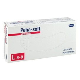 PEHA-SOFT Nitrile White Unt.Hands.unsterile PF L Gloves Pack of 100