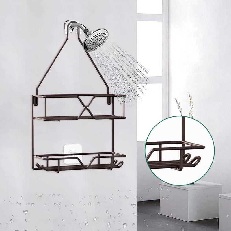 TreeLen Shower Caddy Over Shower Head Hanging Bathroom Caddy for