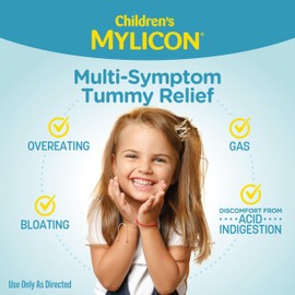 Children's Mylicon All-in-One Tummy Relief Liquid For Indigestion for Kids, Bubble Gum Flavor, 4oz